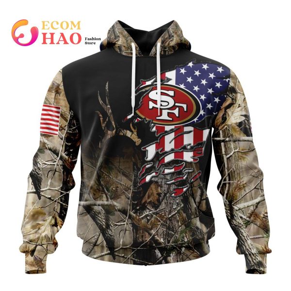 NFL San Francisco 49ers Special Camo Realtree Hunting 3D Hoodie
