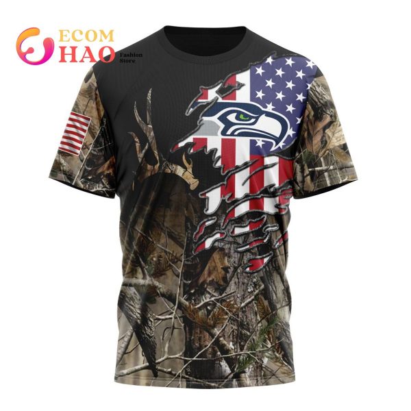 NFL Seattle Seahawks Special Camo Realtree Hunting 3D Hoodie