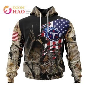NFL Tennessee Titans Special Camo Realtree Hunting 3D Hoodie