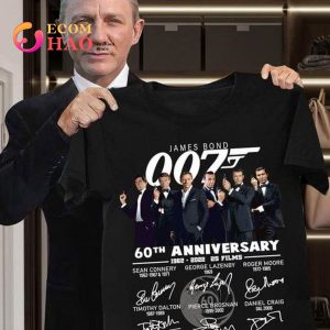 James Bond 007 60th Anniversary 1962 2022 Thank You For The Memories T-Shirt