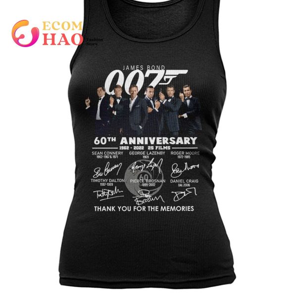 James Bond 007 60th Anniversary 1962 2022 Thank You For The Memories T-Shirt