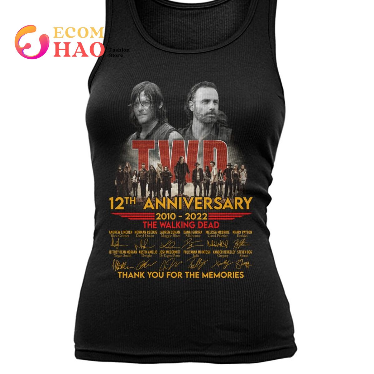 The Walking Dead 12TH 2010-2022 Thank You For The Memories T-Shirt