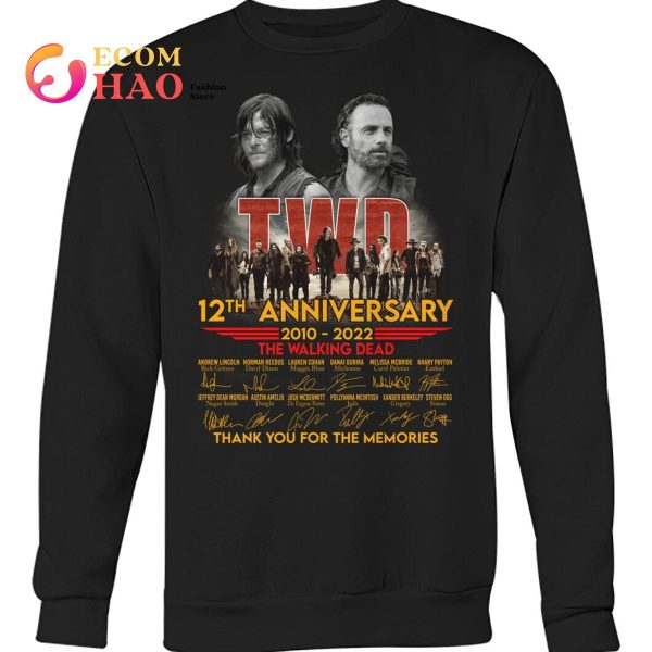 The Walking Dead 12TH 2010-2022 Thank You For The Memories T-Shirt