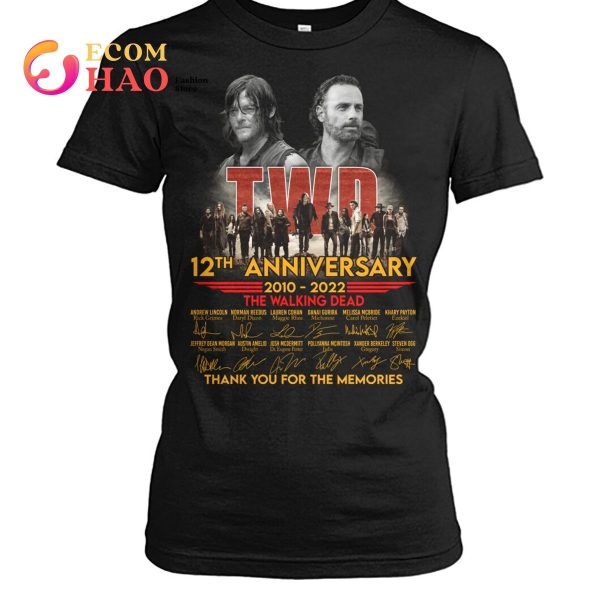 The Walking Dead 12TH 2010-2022 Thank You For The Memories T-Shirt