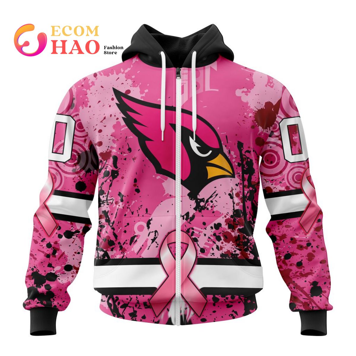 NFL Arizona Cardinals Specialized Design I Pink I Can! In October We Wear Pink Breast Cancer 3D Hoodie