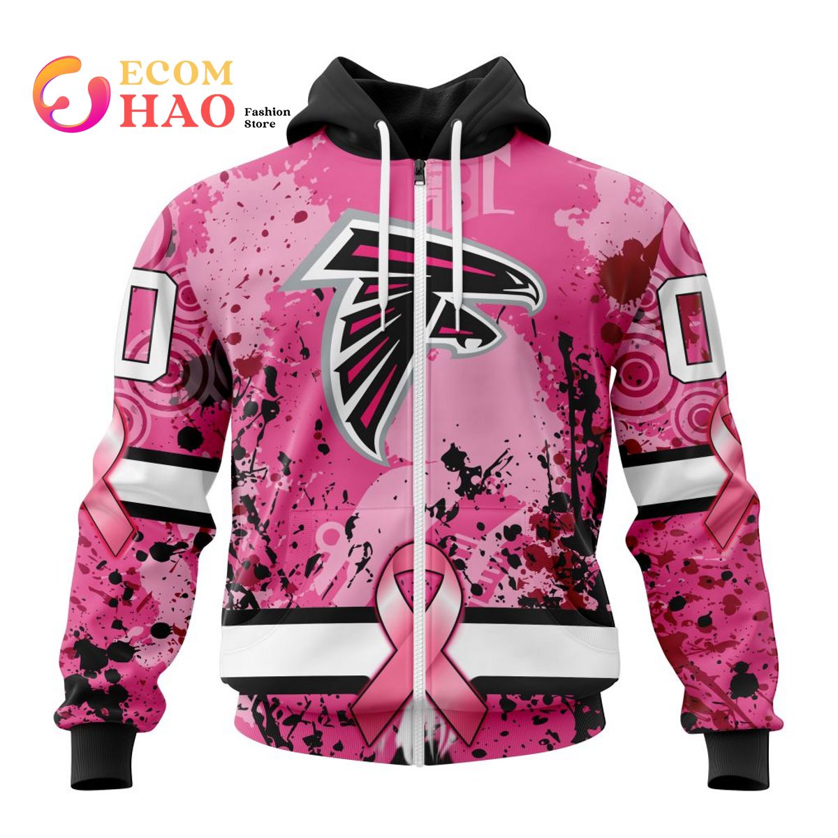 NFL Atlanta Falcons Specialized Design I Pink I Can! In October We Wear Pink Breast Cancer 3D Hoodie