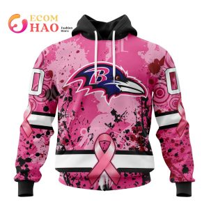 NFL Baltimore Ravens Specialized Design I Pink I Can! In October We Wear Pink Breast Cancer 3D Hoodie