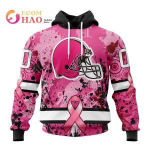 NFL Cleveland Browns Specialized Design I Pink I Can! In October We Wear Pink Breast Cancer 3D Hoodie