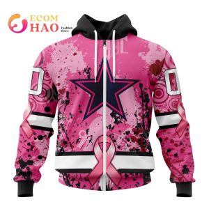 NFL Dallas Cowboysls Specialized Design I Pink I Can! In October We Wear Pink Breast Cancer 3D Hoodie
