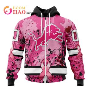 NFL Detroit Lions Specialized Design I Pink I Can! In October We Wear Pink Breast Cancer 3D Hoodie