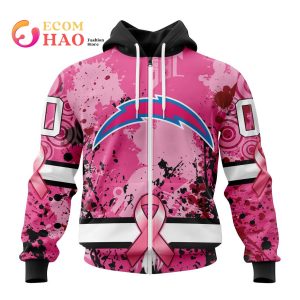 NFL Los Angeles Chargers Specialized Design I Pink I Can! In October We Wear Pink Breast Cancer 3D Hoodie
