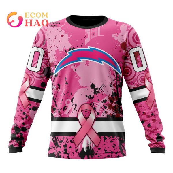 NFL Los Angeles Chargers Specialized Design I Pink I Can! In October We Wear Pink Breast Cancer 3D Hoodie