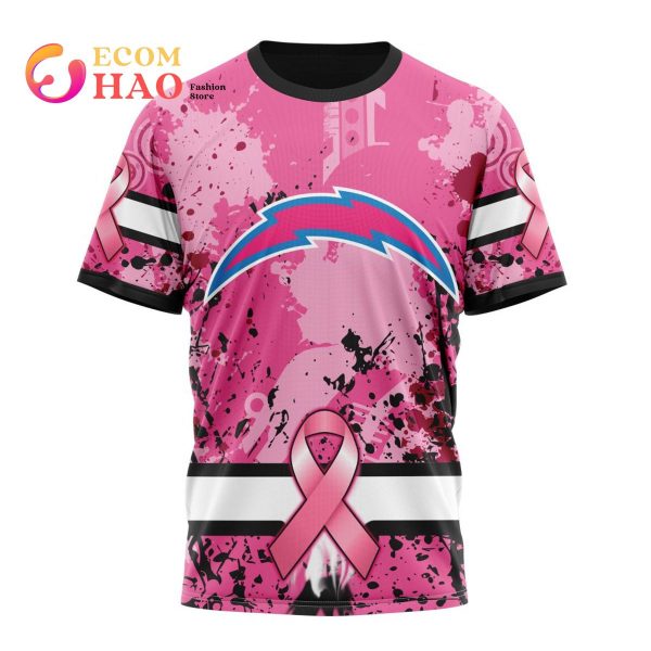 NFL Los Angeles Chargers Specialized Design I Pink I Can! In October We Wear Pink Breast Cancer 3D Hoodie