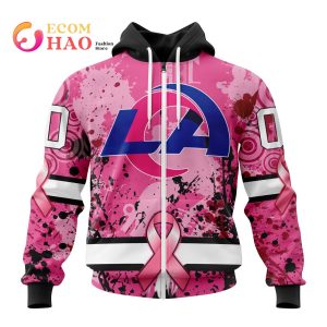 NFL Los Angeles Rams Specialized Design I Pink I Can! In October We Wear Pink Breast Cancer 3D Hoodie