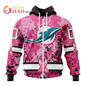 NFL Miami Dolphins Specialized Design I Pink I Can! In October We Wear Pink Breast Cancer 3D Hoodie