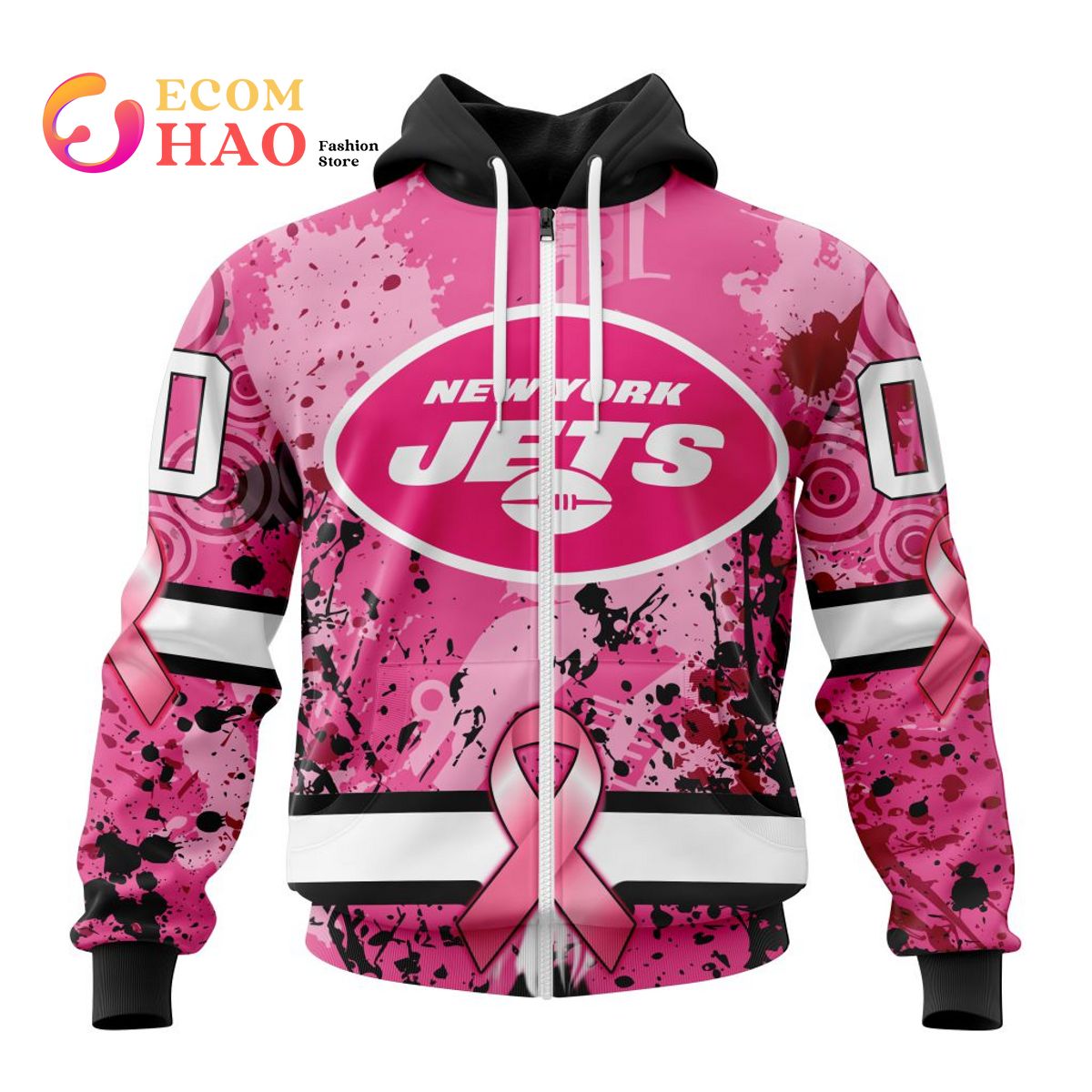 NFL New York Jets Specialized Design I Pink I Can! In October We Wear Pink Breast Cancer 3D Hoodie