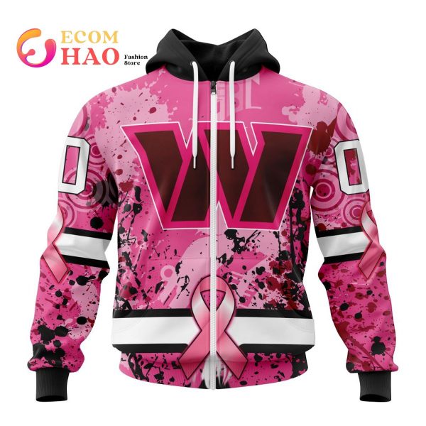 NFL Washington Football Team Specialized Design I Pink I Can! In October We Wear Pink Breast Cancer 3D Hoodie