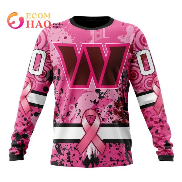 NFL Washington Football Team Specialized Design I Pink I Can! In October We Wear Pink Breast Cancer 3D Hoodie