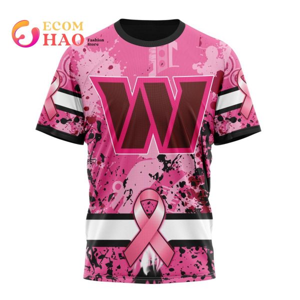 NFL Washington Football Team Specialized Design I Pink I Can! In October We Wear Pink Breast Cancer 3D Hoodie