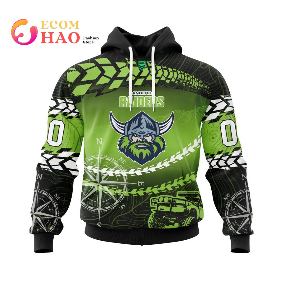 NRL Canberra Raiders Special Off Road 3D Hoodie