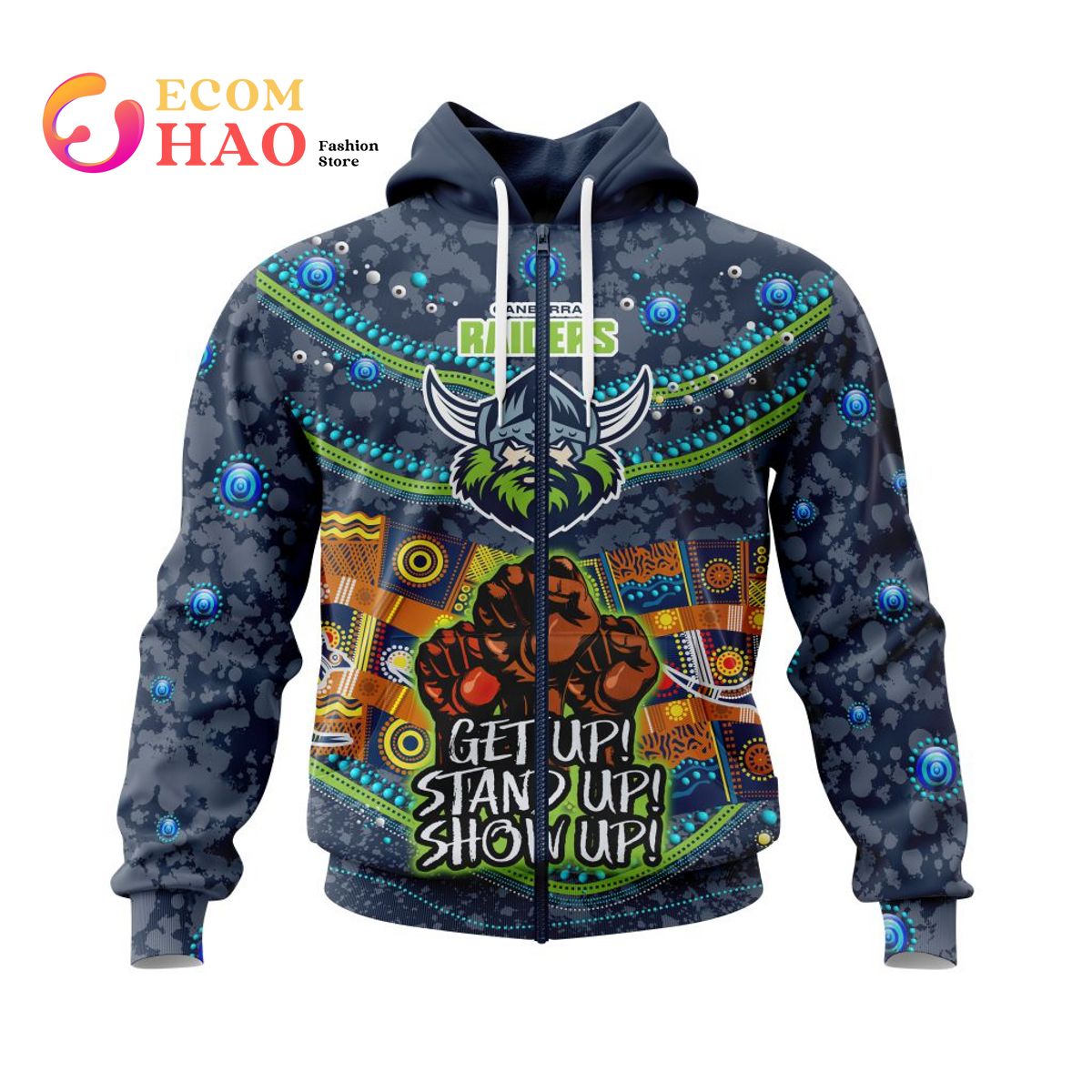 NRL Canberra Raiders Specialized Indigenous Kits For NAIDOC Week 3D Hoodie