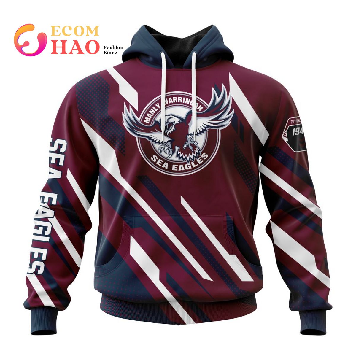 NRL Manly Warringah Sea Eagles Special MotoCross 3D Hoodie