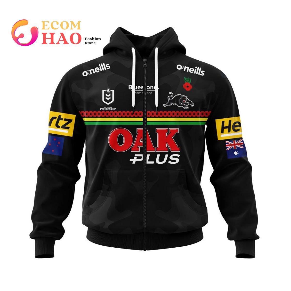 NRL Penrith Panthers Specialized Anzac Day Kits 2022 3D Hoodie