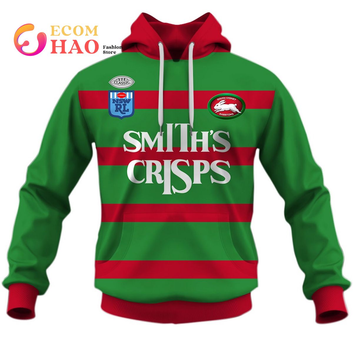 1989 SOUTH SYDNEY RABBITOHS RETRO 3D Hoodie