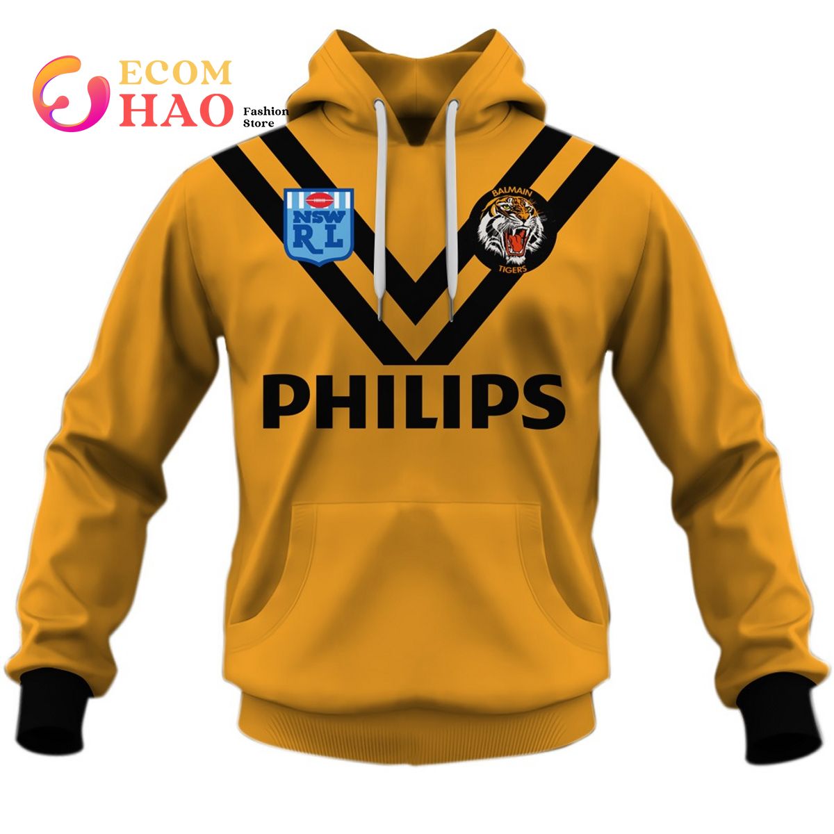 Balmain Tigers 1989 ARL NRL Vintage Retro Heritage 3D Hoodie