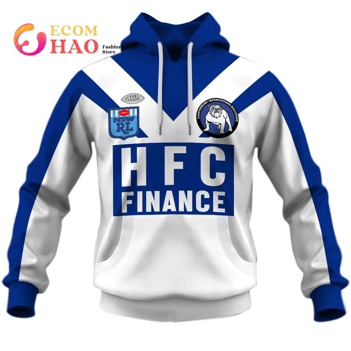 Canterbury Bankstown Bulldogs HFC 1985 ARL NRL Retro Heritage 3D Hoodie