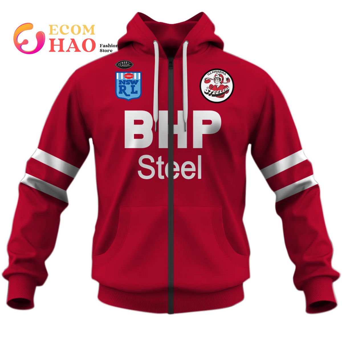 Illawarra Steelers 1987 ARL NRL Vintage Retro 3D Hoodie