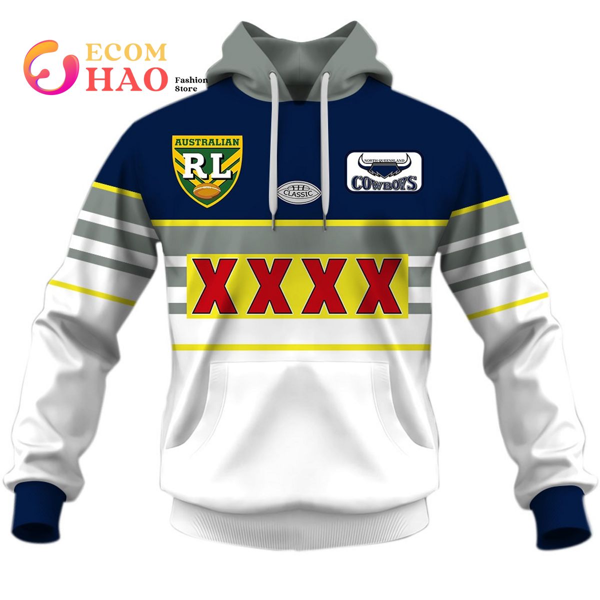 Manly Sea Eagles 1987 ARL NRL Vintage Retro 3D Hoodie