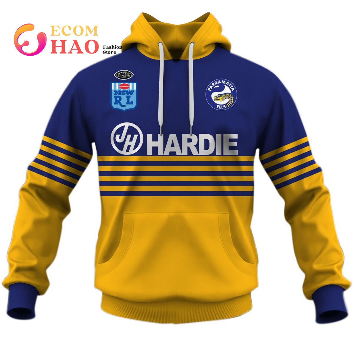 Parramatta Eels 1986 ARL NRL Vintage Retro 3D Hoodie