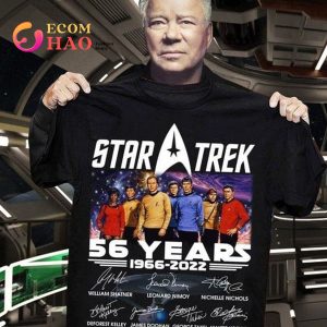 Star Trek 56 Years 1966-2022 Thank You For The Memories T-Shirt