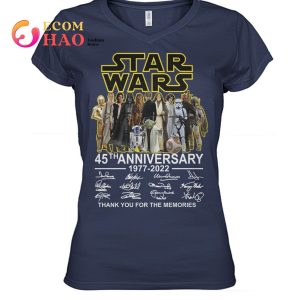 Star Wars 45th Anniversary 1977-2022 Thank You For The Memories T-Shirt
