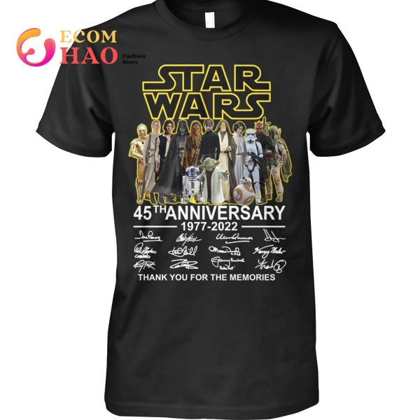 Star Wars 45th Anniversary 1977-2022 Thank You For The Memories T-Shirt