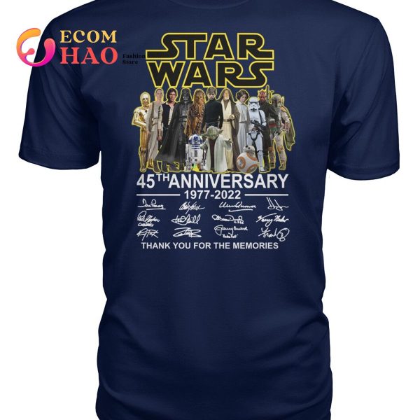 Star Wars 45th Anniversary 1977-2022 Thank You For The Memories T-Shirt