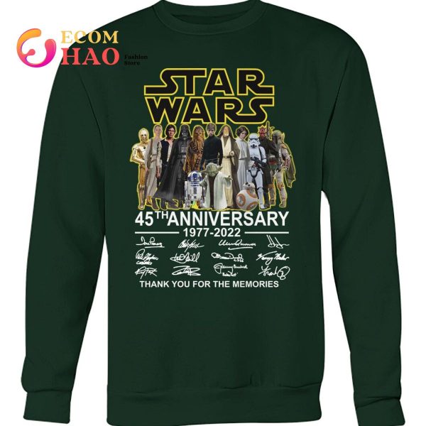 Star Wars 45th Anniversary 1977-2022 Thank You For The Memories T-Shirt