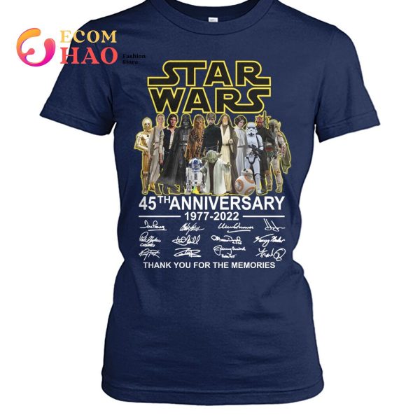 Star Wars 45th Anniversary 1977-2022 Thank You For The Memories T-Shirt