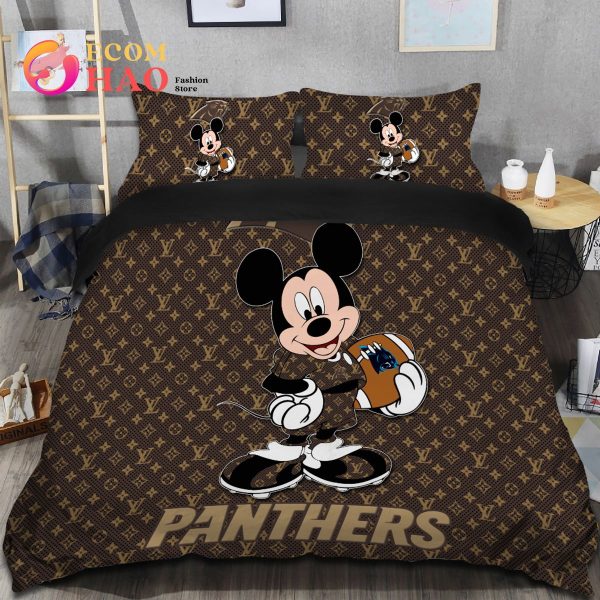NFL Carolina Panthers Bedding Set Mickey Louis Vuiton