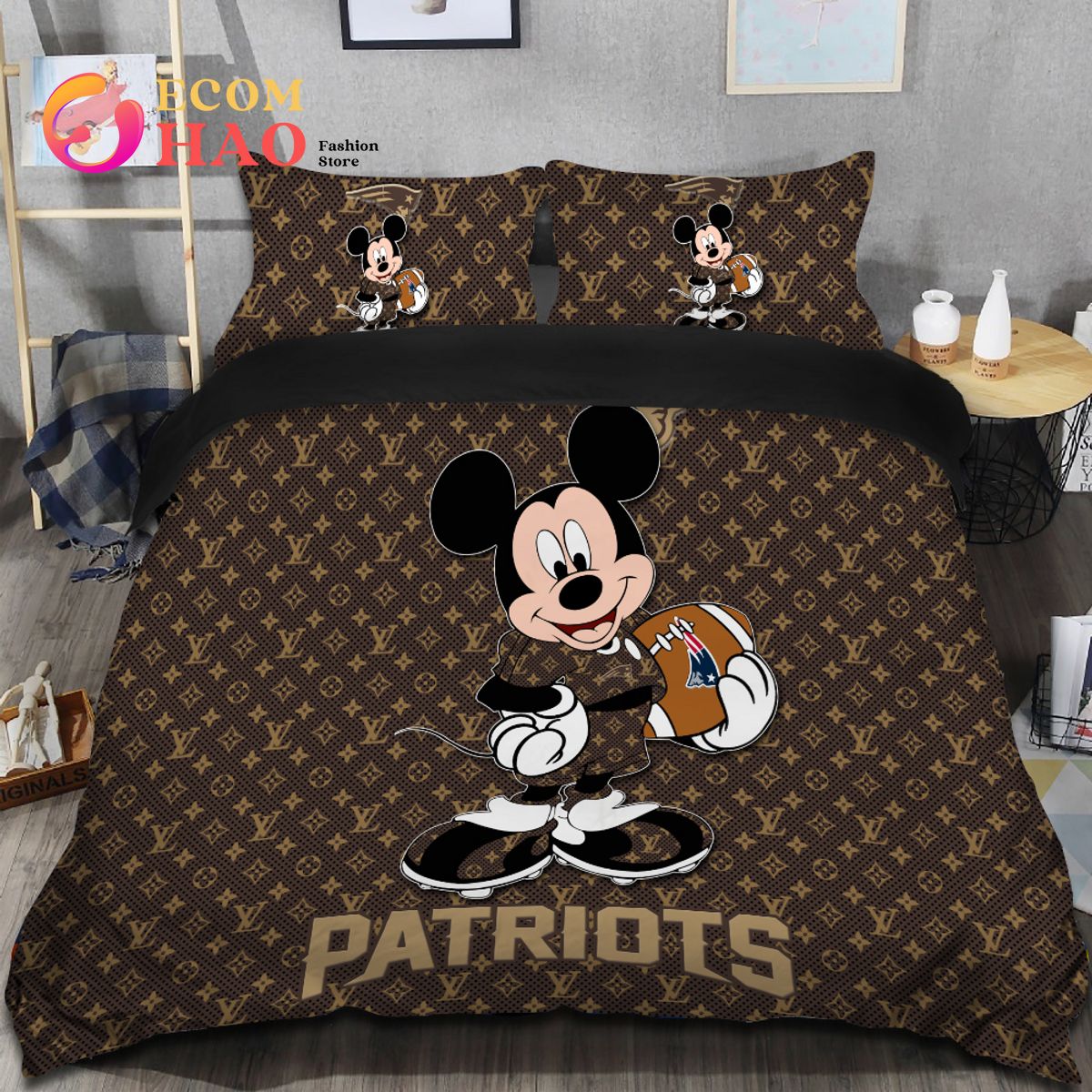 NFL Philadelphia Eagles Bedding Set Mickey Louis Vuiton