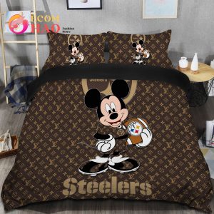 NFL Pittsburgh Steelers Bedding Set Mickey Louis Vuiton