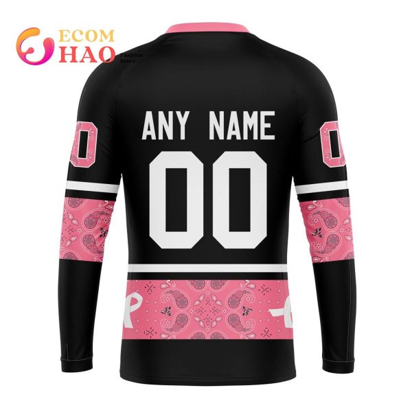 NHL Arizona Coyotes Specialized Design In Classic Style With Paisley! In October We Wear Pink Breast Cancer 3D Hoodie