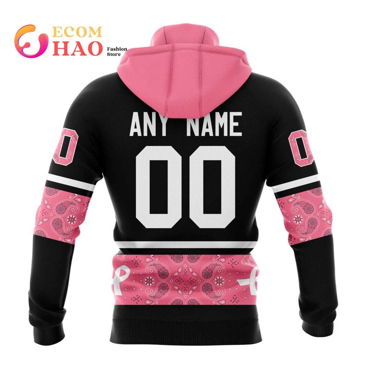 NHL Boston Bruins Specialized Design In Classic Style With Paisley! In October We Wear Pink Breast Cancer 3D Hoodie