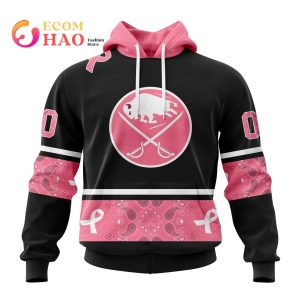 NHL Buffalo Sabres Specialized Design In Classic Style With Paisley! In October We Wear Pink Breast Cancer 3D Hoodie