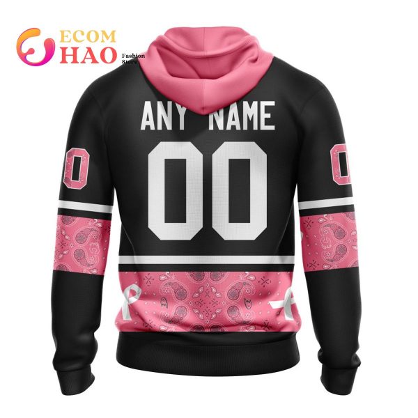 NHL Calgary Flames Specialized Design In Classic Style With Paisley! In October We Wear Pink Breast Cancer 3D Hoodie