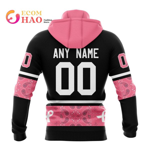 NHL Calgary Flames Specialized Design In Classic Style With Paisley! In October We Wear Pink Breast Cancer 3D Hoodie