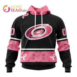NHL Carolina Hurricanes Specialized Design In Classic Style With Paisley! In October We Wear Pink Breast Cancer 3D Hoodie