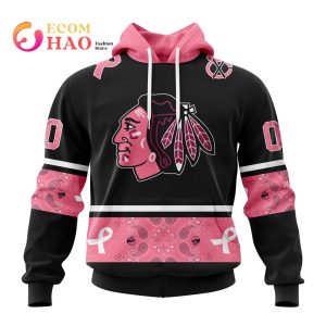 NHL Chicago BlackHawks Specialized Design In Classic Style With Paisley! In October We Wear Pink Breast Cancer 3D Hoodie