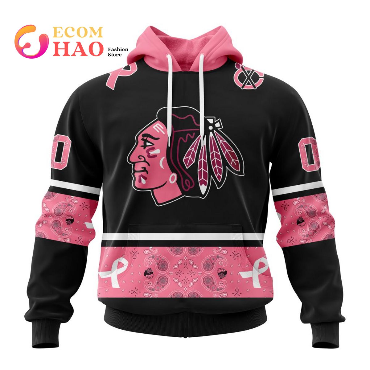 NHL Calgary Flames Specialized Design In Classic Style With Paisley! In October We Wear Pink Breast Cancer 3D Hoodie